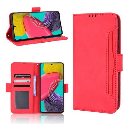 Samsung Galaxy M33 5G Skin Feel PU Leather Wallet Phone Case with Card Slots, Cash Pocket, Magnetic Closure, Built-In Stand, Full Protection TPU Cover