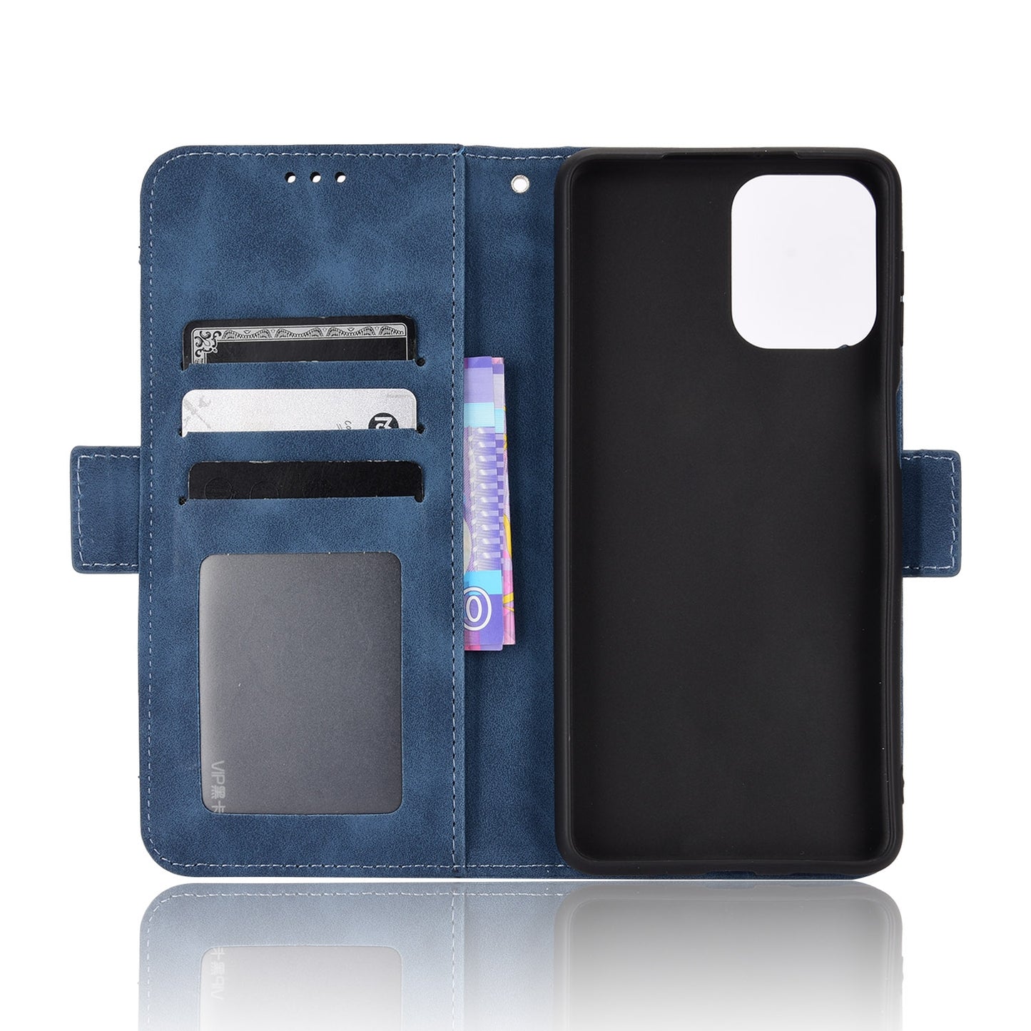 Samsung Galaxy M33 5G Skin Feel PU Leather Wallet Phone Case with Card Slots, Cash Pocket, Magnetic Closure, Built-In Stand, Full Protection TPU Cover