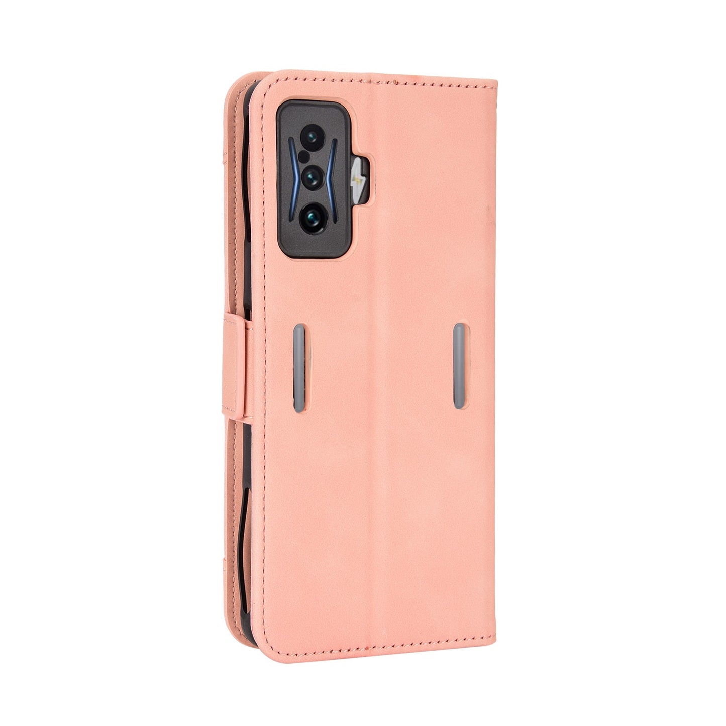 Xiaomi Redmi K50 Gaming Skin Feel PU Leather Wallet Phone Case with Card Slots, Cash Pocket, Magnetic Closure, Built-In Stand, Full Protection TPU Cover