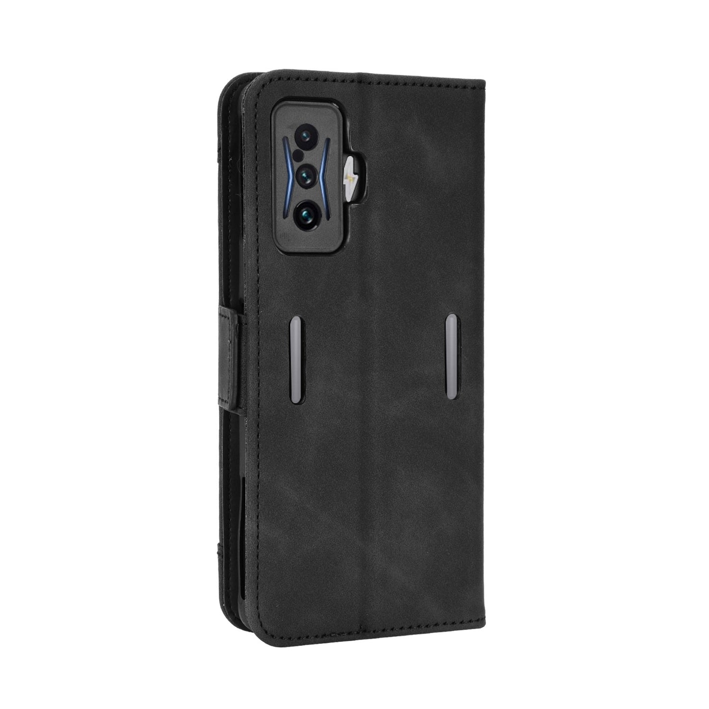 Xiaomi Redmi K50 Gaming Skin Feel PU Leather Wallet Phone Case with Card Slots, Cash Pocket, Magnetic Closure, Built-In Stand, Full Protection TPU Cover