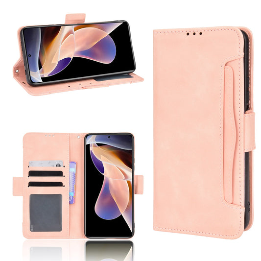 Xiaomi Poco X4 NFC Skin Feel PU Leather Wallet Phone Case with Card Slots, Cash Pocket, Magnetic Closure, Built-In Stand, Full Protection TPU Cover