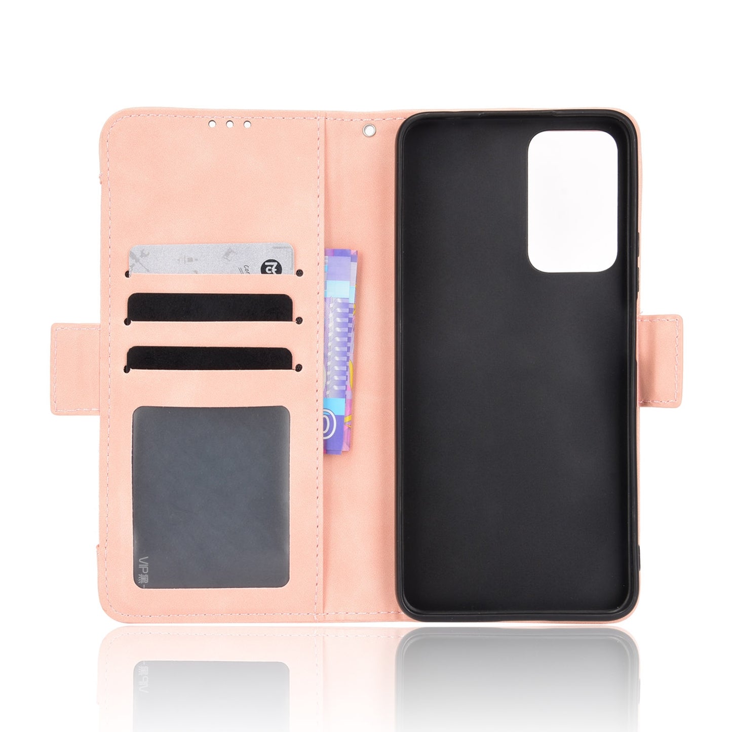 Xiaomi Poco X4 NFC Skin Feel PU Leather Wallet Phone Case with Card Slots, Cash Pocket, Magnetic Closure, Built-In Stand, Full Protection TPU Cover