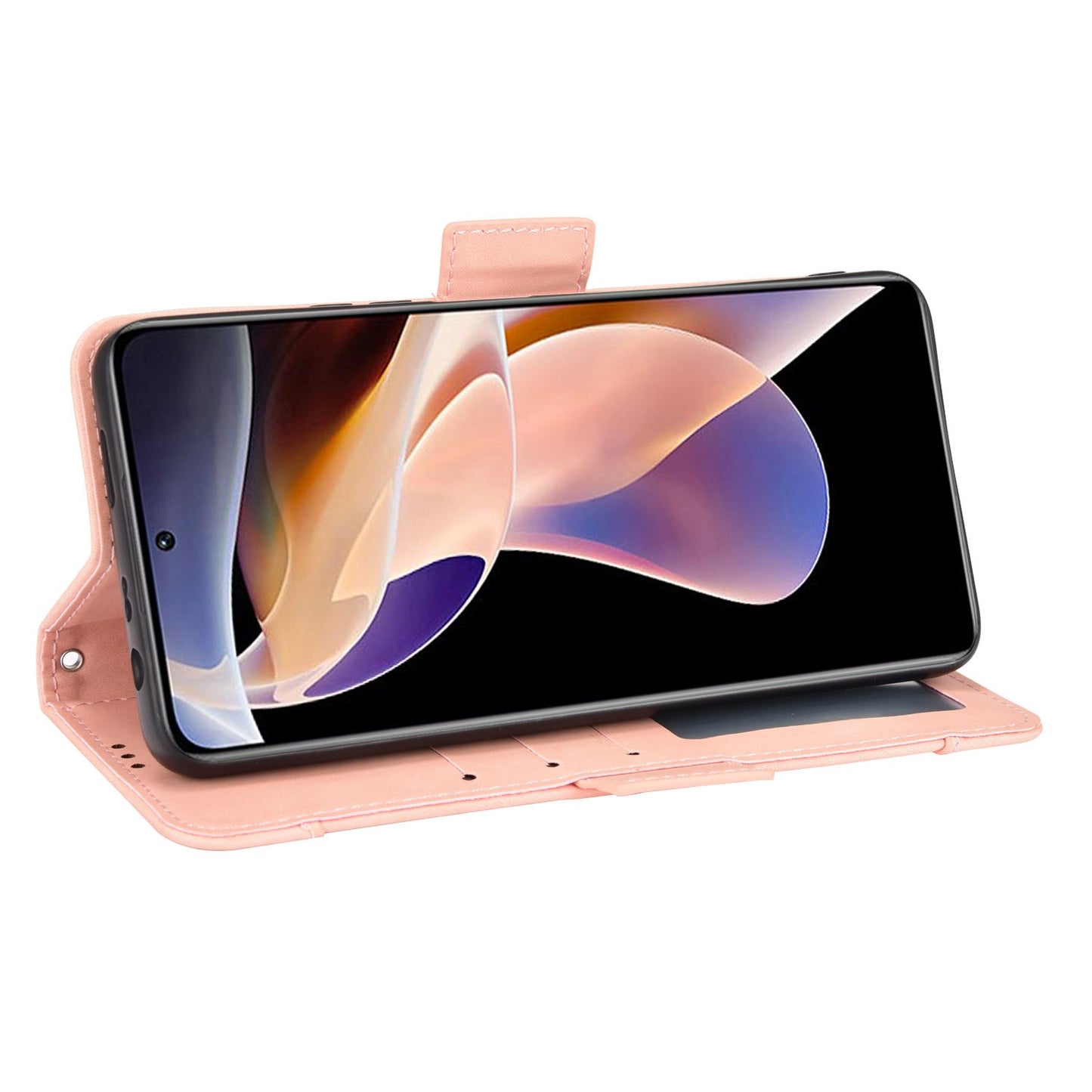 Xiaomi Poco X4 NFC Skin Feel PU Leather Wallet Phone Case with Card Slots, Cash Pocket, Magnetic Closure, Built-In Stand, Full Protection TPU Cover