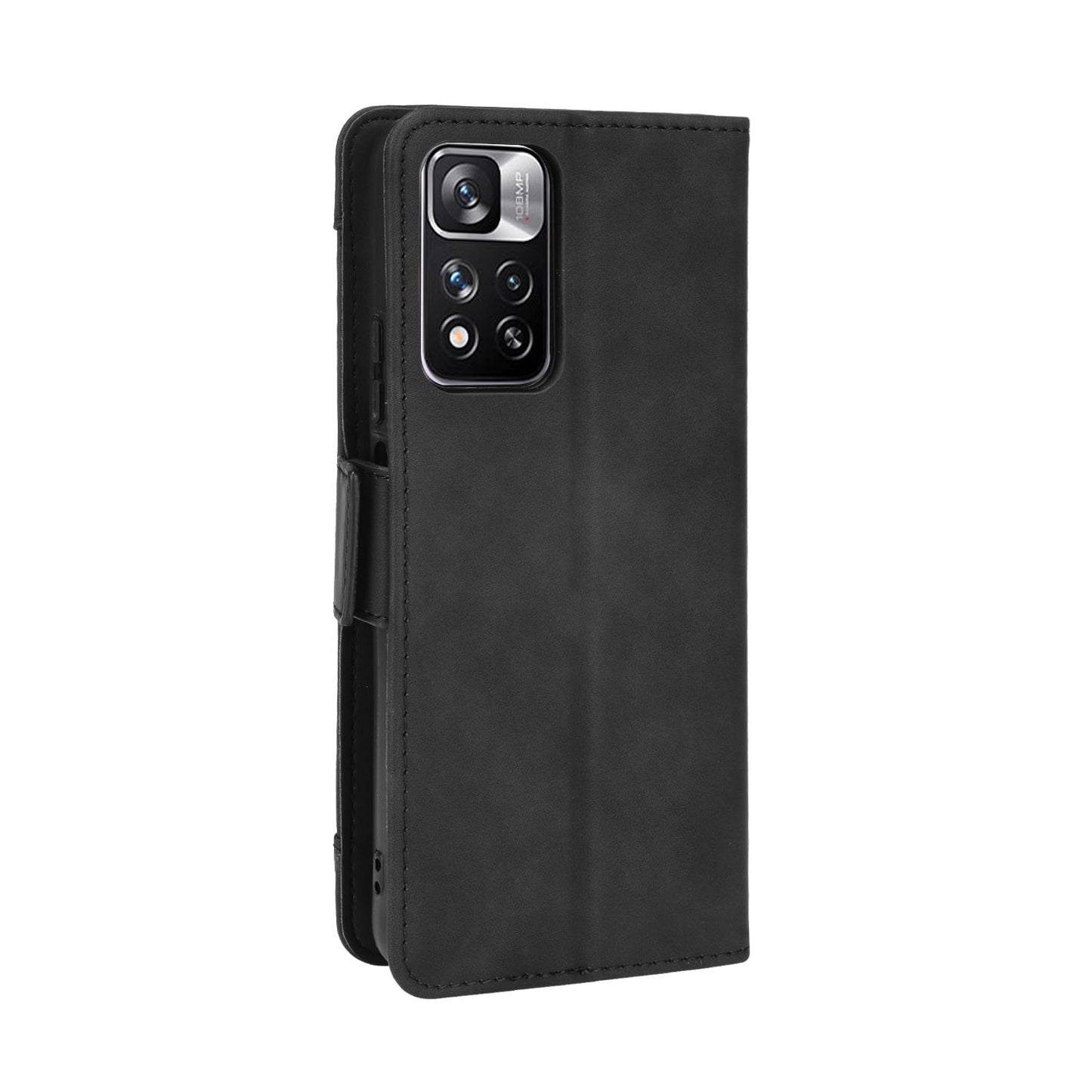 Xiaomi Poco X4 NFC Skin Feel PU Leather Wallet Phone Case with Card Slots, Cash Pocket, Magnetic Closure, Built-In Stand, Full Protection TPU Cover