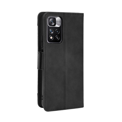 Xiaomi Poco X4 NFC Skin Feel PU Leather Wallet Phone Case with Card Slots, Cash Pocket, Magnetic Closure, Built-In Stand, Full Protection TPU Cover