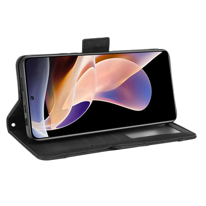 Xiaomi Poco X4 NFC Skin Feel PU Leather Wallet Phone Case with Card Slots, Cash Pocket, Magnetic Closure, Built-In Stand, Full Protection TPU Cover