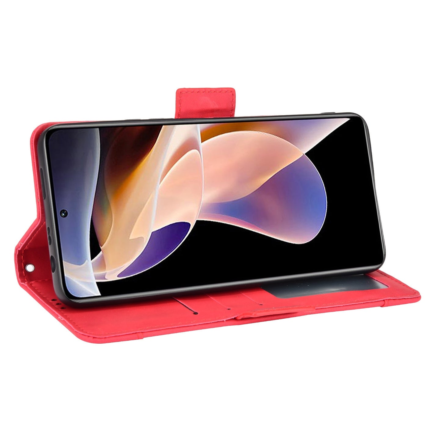 Xiaomi Poco X4 NFC Skin Feel PU Leather Wallet Phone Case with Card Slots, Cash Pocket, Magnetic Closure, Built-In Stand, Full Protection TPU Cover