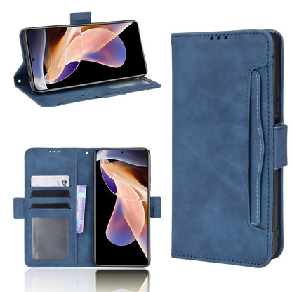 Xiaomi Poco X4 NFC Skin Feel PU Leather Wallet Phone Case with Card Slots, Cash Pocket, Magnetic Closure, Built-In Stand, Full Protection TPU Cover