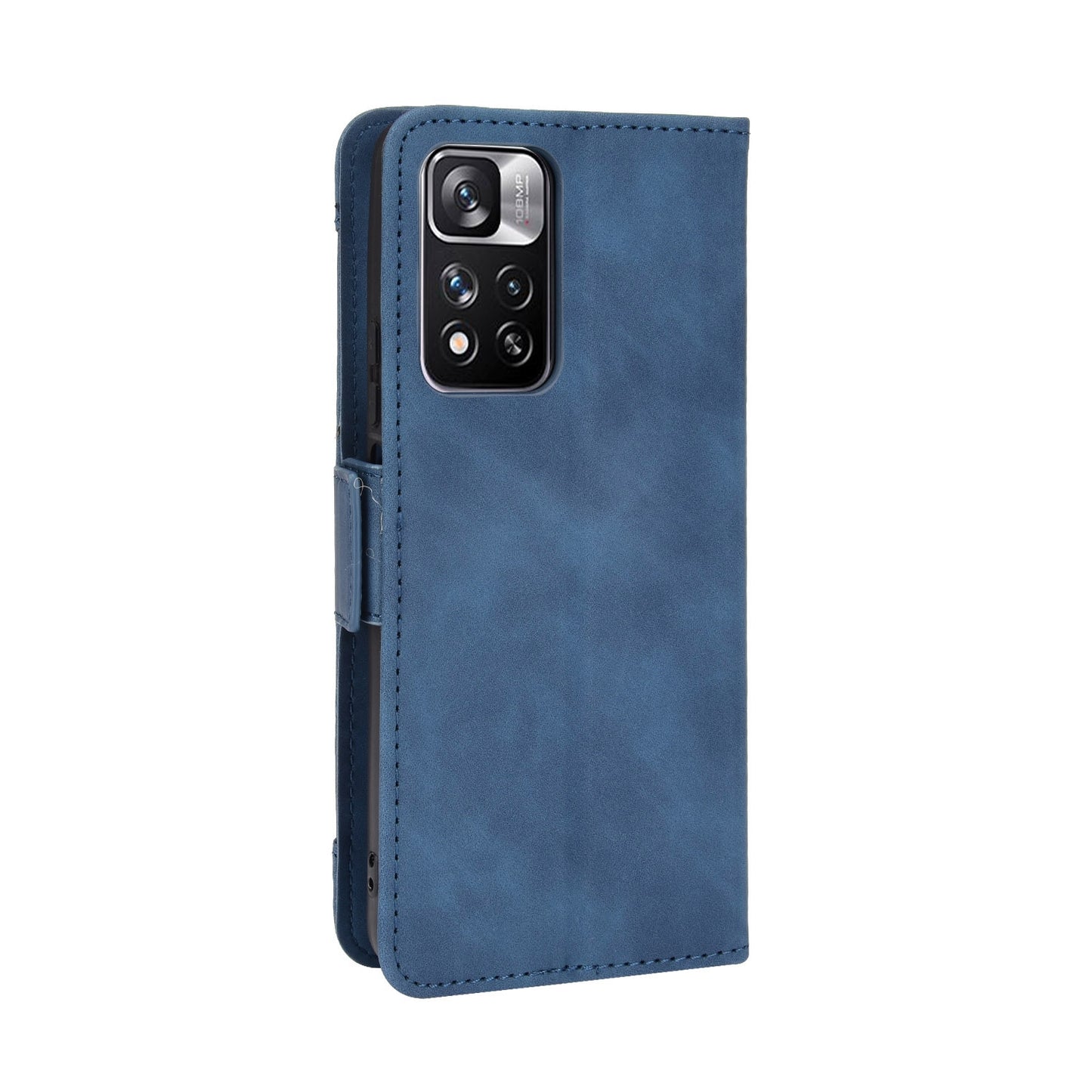 Xiaomi Poco X4 NFC Skin Feel PU Leather Wallet Phone Case with Card Slots, Cash Pocket, Magnetic Closure, Built-In Stand, Full Protection TPU Cover