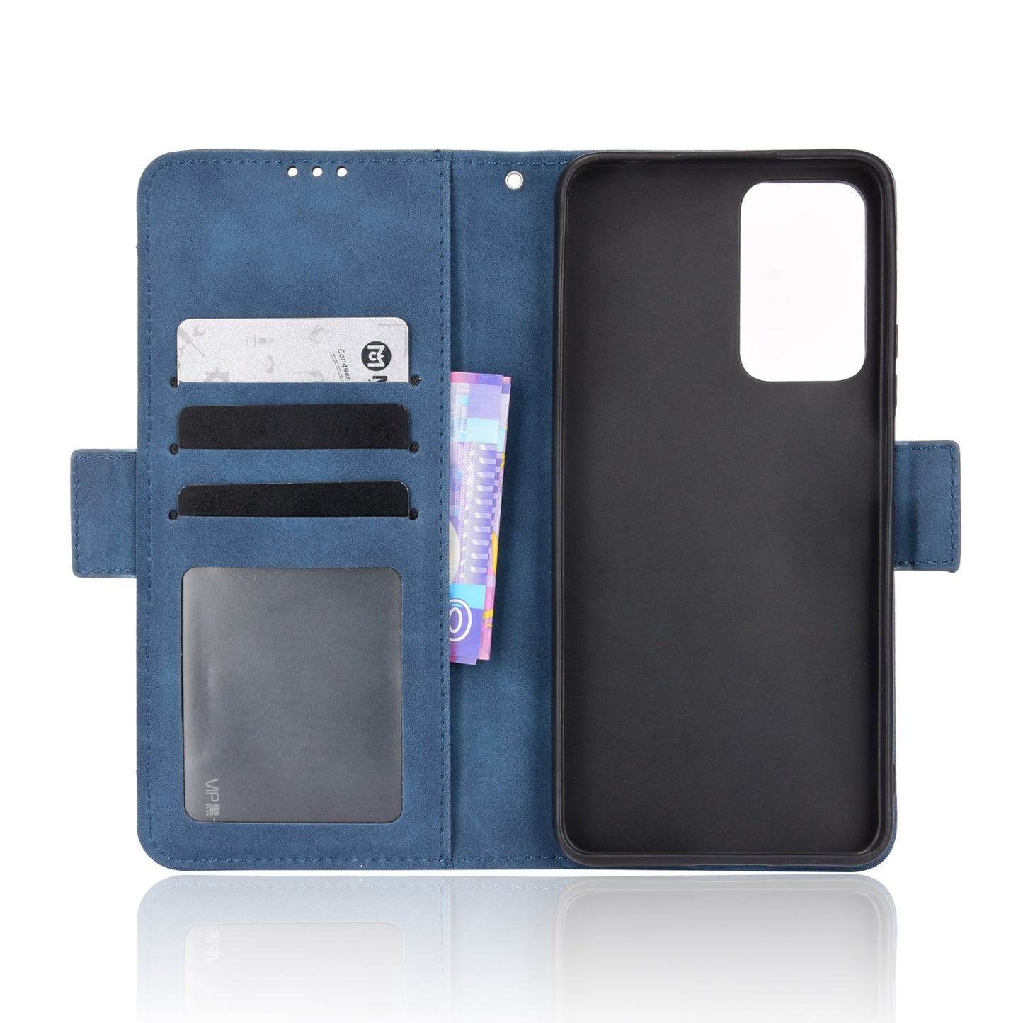 Xiaomi Poco X4 NFC Skin Feel PU Leather Wallet Phone Case with Card Slots, Cash Pocket, Magnetic Closure, Built-In Stand, Full Protection TPU Cover