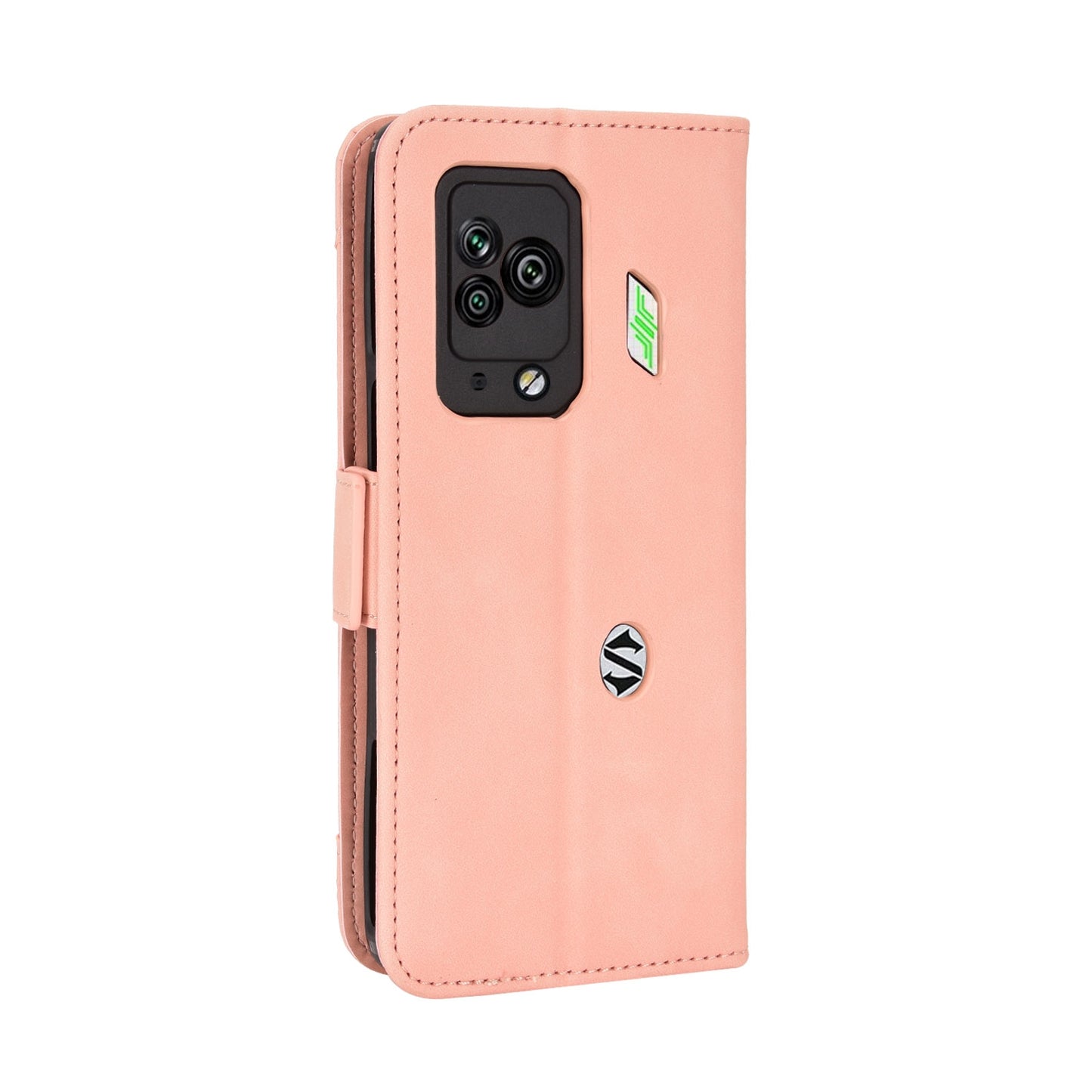 Xiaomi Black Shark 5 Pro Skin Feel PU Leather Wallet Phone Case with Card Slots, Cash Pocket, Magnetic Closure, Built-In Stand, Full Protection TPU Cover