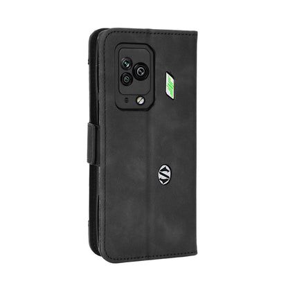 Xiaomi Black Shark 5 Pro Skin Feel PU Leather Wallet Phone Case with Card Slots, Cash Pocket, Magnetic Closure, Built-In Stand, Full Protection TPU Cover
