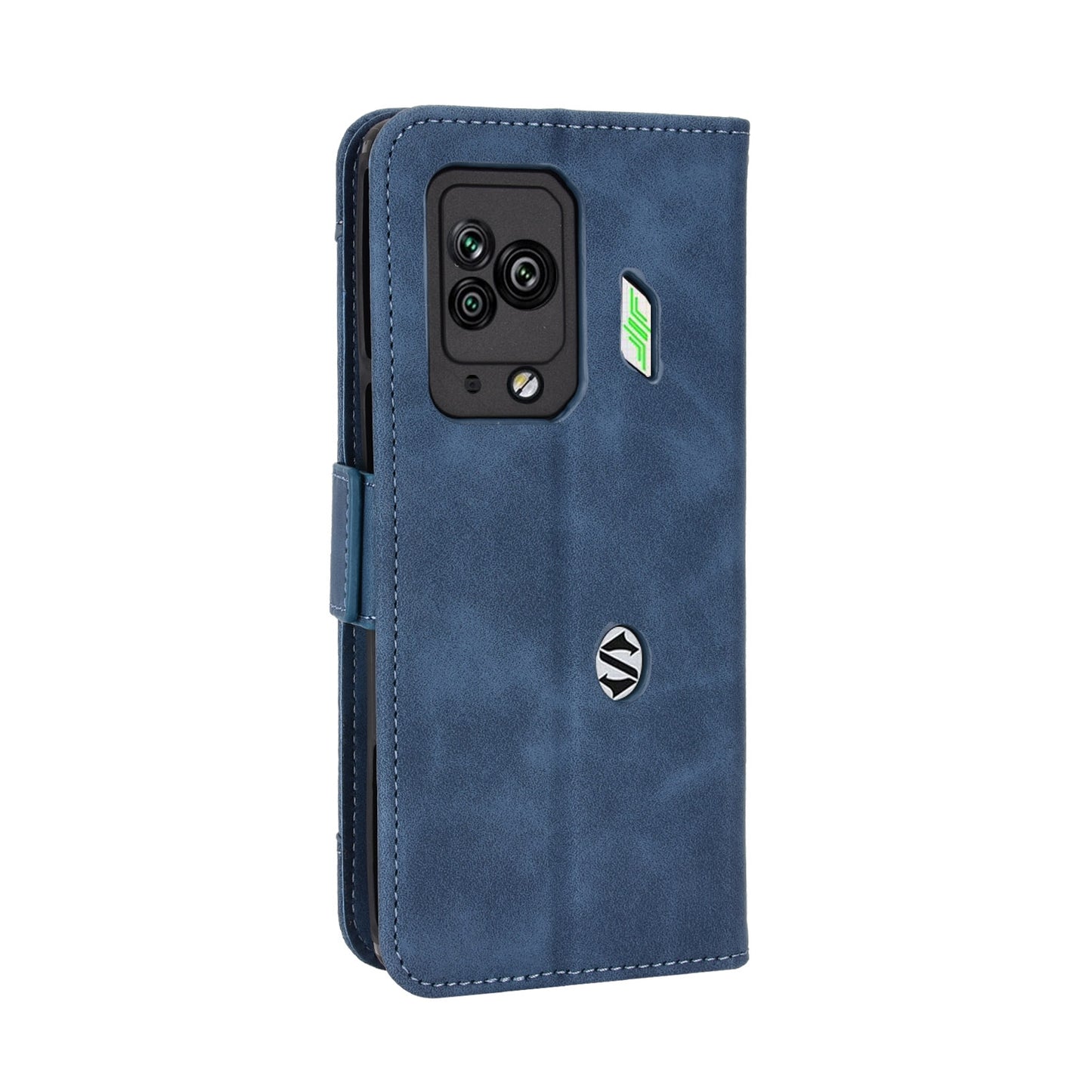 Xiaomi Black Shark 5 Pro Skin Feel PU Leather Wallet Phone Case with Card Slots, Cash Pocket, Magnetic Closure, Built-In Stand, Full Protection TPU Cover