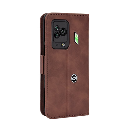 Xiaomi Black Shark 5 Pro Skin Feel PU Leather Wallet Phone Case with Card Slots, Cash Pocket, Magnetic Closure, Built-In Stand, Full Protection TPU Cover