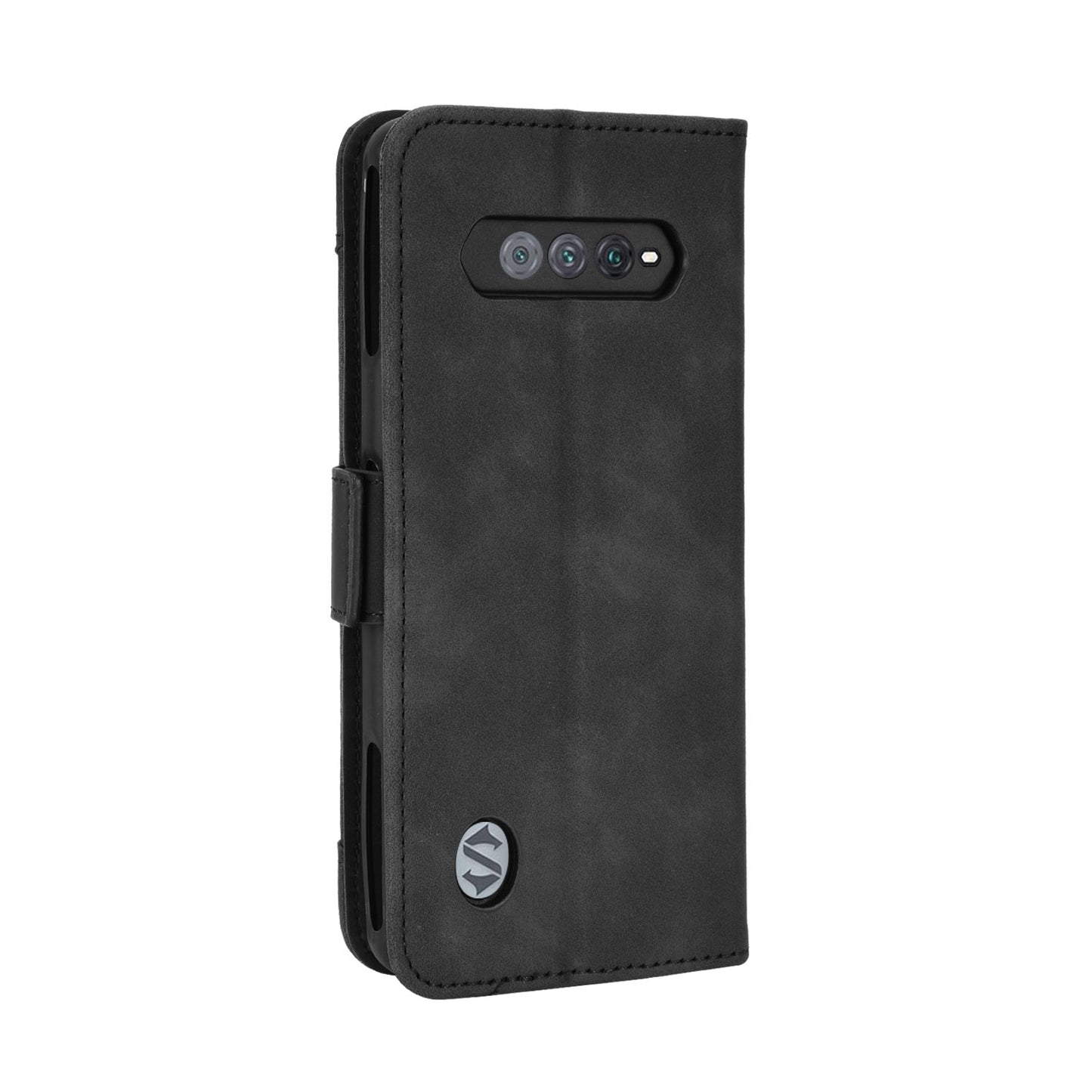 Xiaomi Black Shark 5 RS Skin Feel PU Leather Wallet Phone Case with Card Slots, Cash Pocket, Magnetic Closure, Built-In Stand, Full Protection TPU Cover