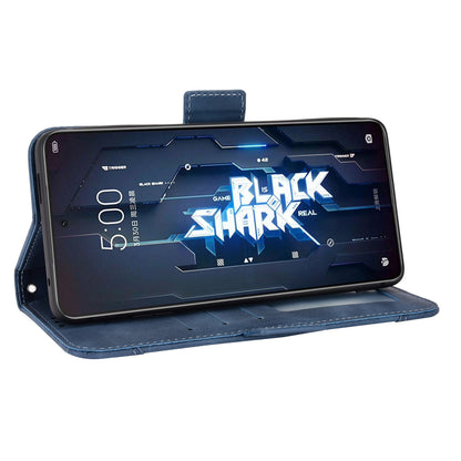 Xiaomi Black Shark 5 RS Skin Feel PU Leather Wallet Phone Case with Card Slots, Cash Pocket, Magnetic Closure, Built-In Stand, Full Protection TPU Cover
