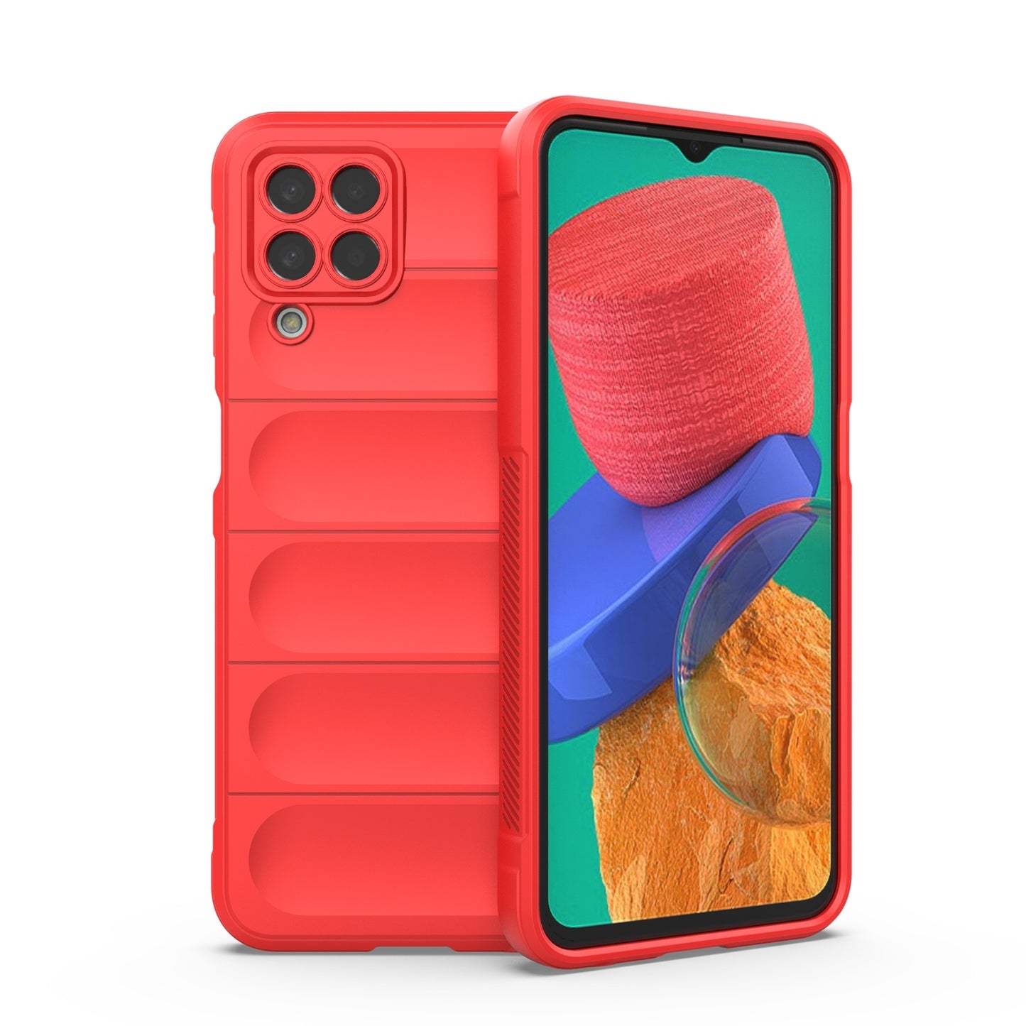 Samsung Galaxy M33 5G Magic Shield TPU + Flannel Protective Phone Case Cover, Shockproof Scratch Resistant