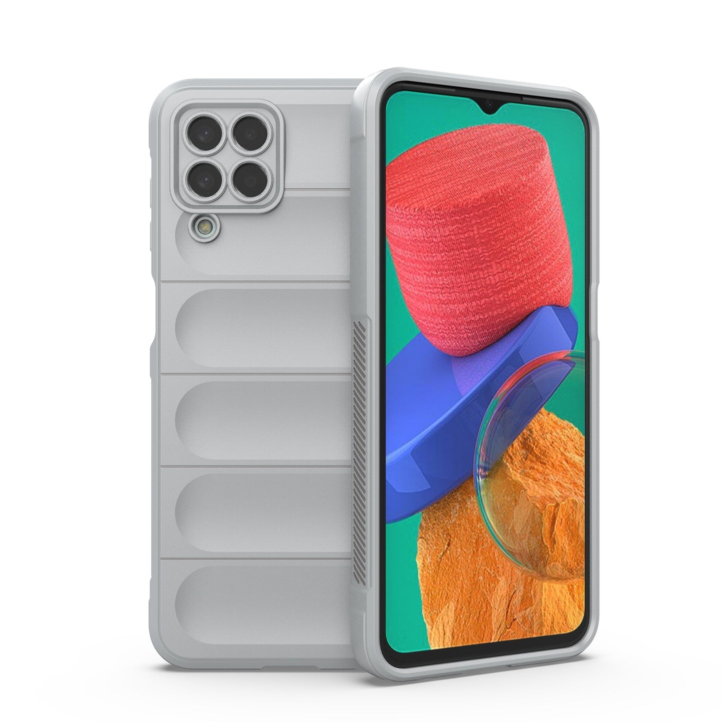 Samsung Galaxy M33 5G Magic Shield TPU + Flannel Protective Phone Case Cover, Shockproof Scratch Resistant