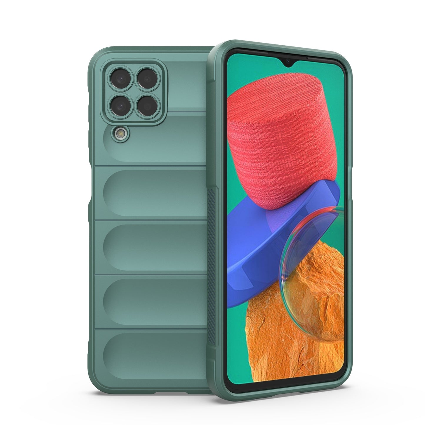 Samsung Galaxy M33 5G Magic Shield TPU + Flannel Protective Phone Case Cover, Shockproof Scratch Resistant