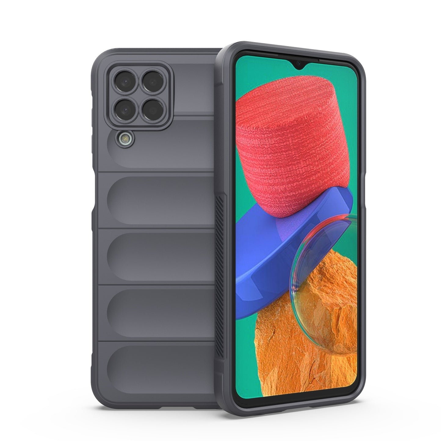 Samsung Galaxy M33 5G Magic Shield TPU + Flannel Protective Phone Case Cover, Shockproof Scratch Resistant