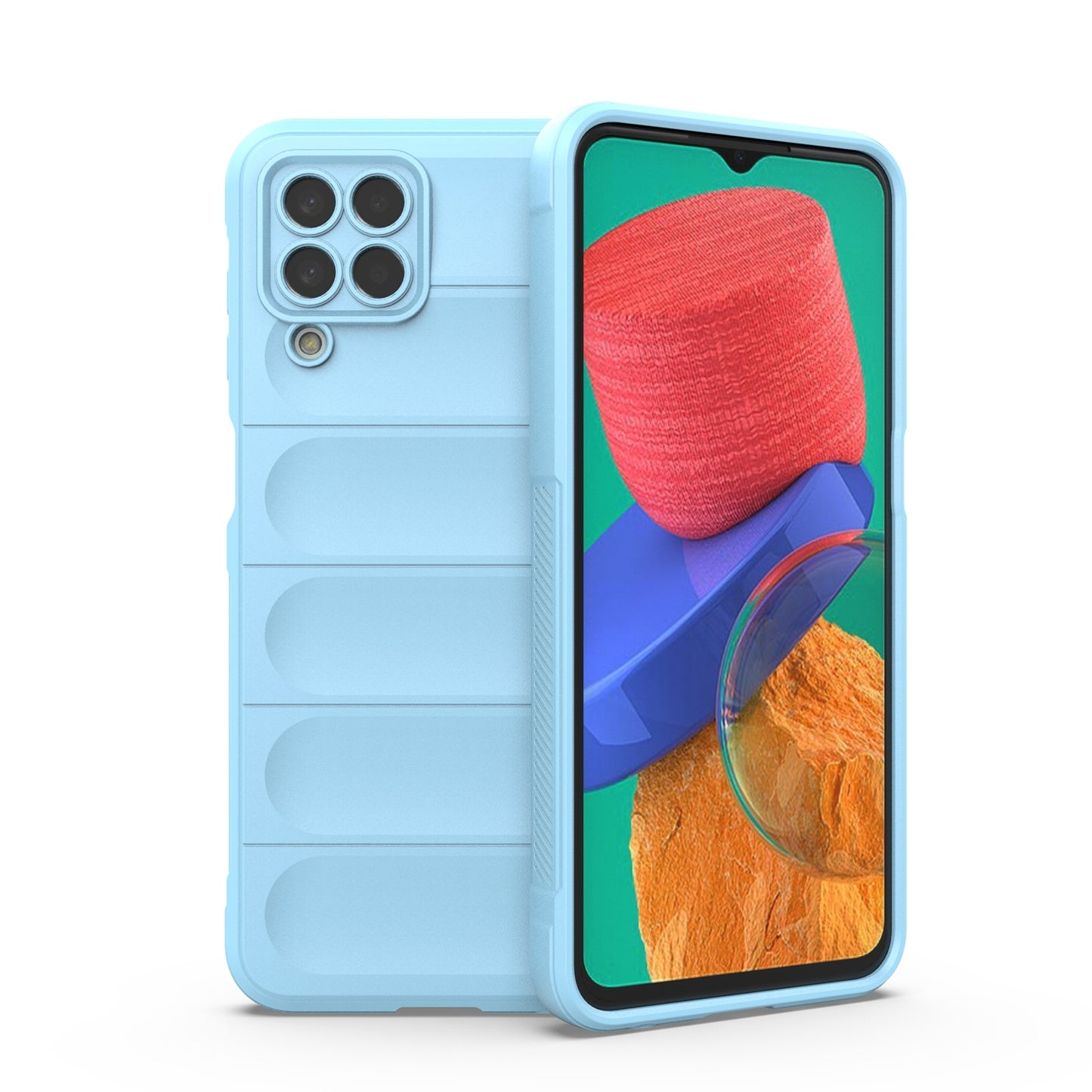 Samsung Galaxy M33 5G Magic Shield TPU + Flannel Protective Phone Case Cover, Shockproof Scratch Resistant