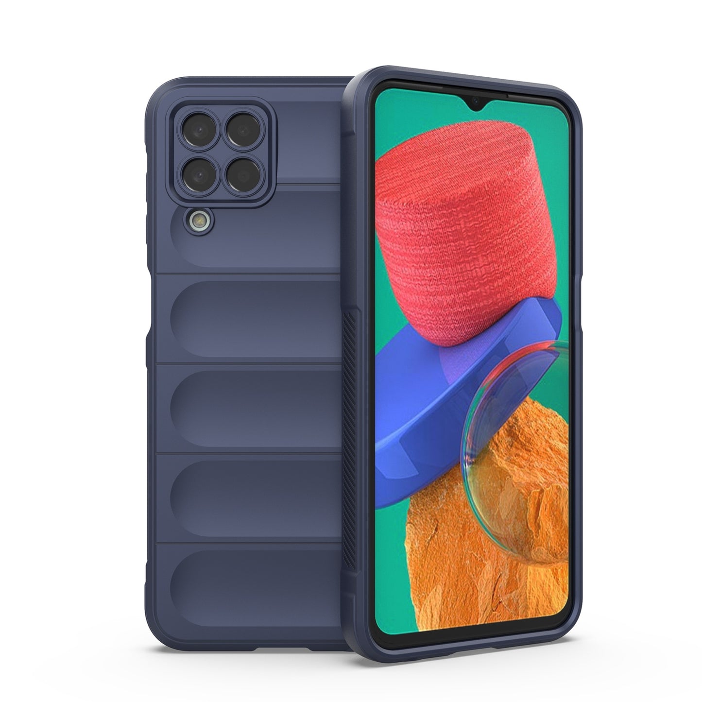 Samsung Galaxy M33 5G Magic Shield TPU + Flannel Protective Phone Case Cover, Shockproof Scratch Resistant