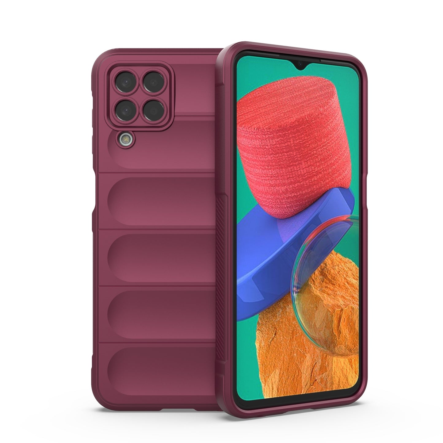 Samsung Galaxy M33 5G Magic Shield TPU + Flannel Protective Phone Case Cover, Shockproof Scratch Resistant