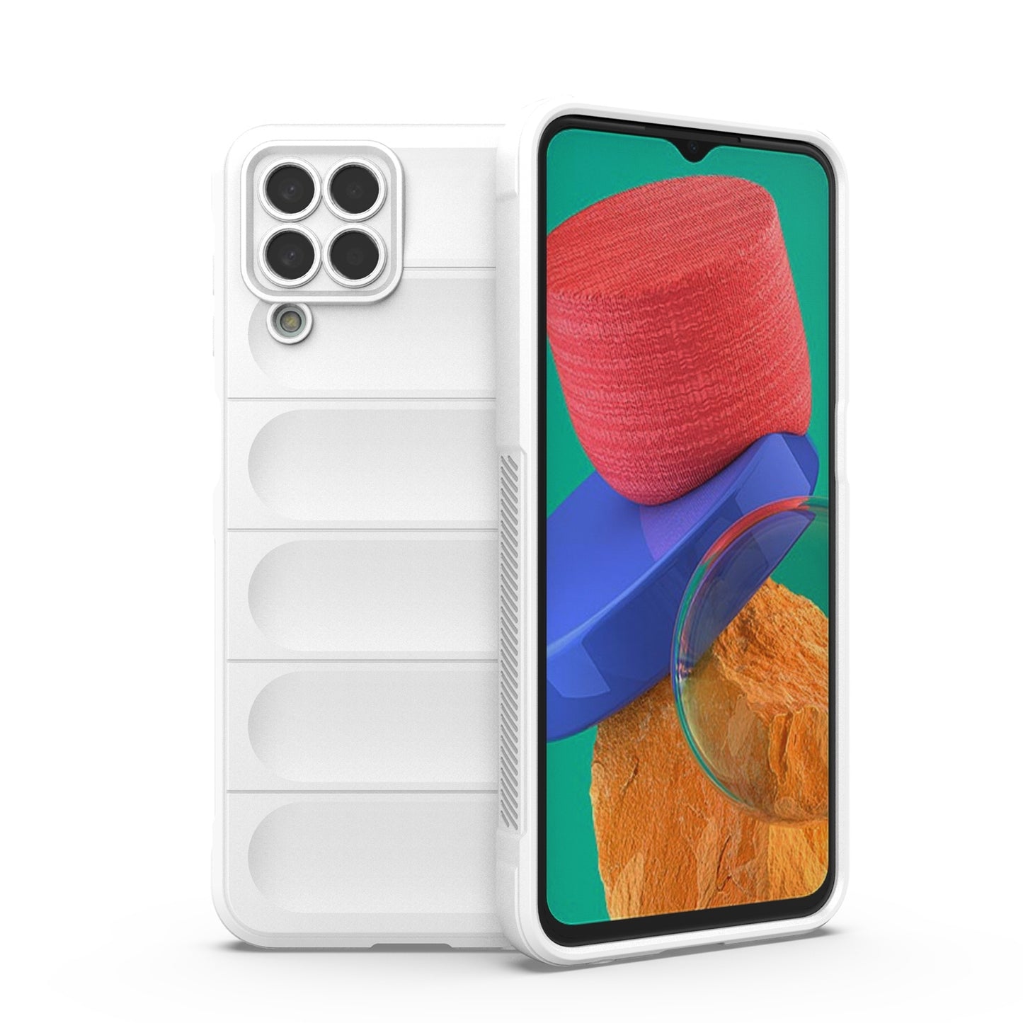 Samsung Galaxy M33 5G Magic Shield TPU + Flannel Protective Phone Case Cover, Shockproof Scratch Resistant