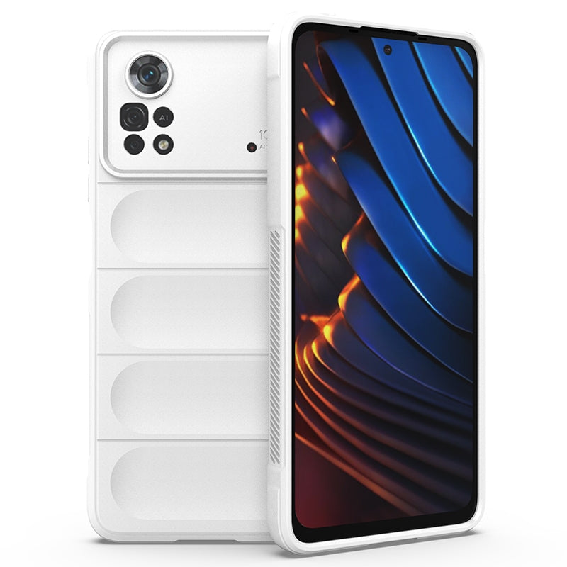 Xiaomi Poco X4 Pro 5G Shock Absorbent Magic Shield TPU + Flannel Phone Case, Featuring Ridged Drop Protection, Bright Colours & Easy Access