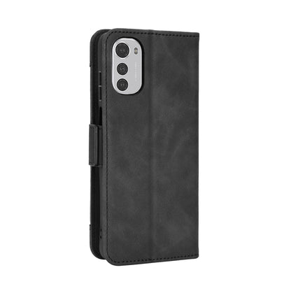Motorola Moto E32 4G Skin Feel PU Leather Wallet Phone Case with Card Slots, Cash Pocket, Magnetic Closure, Built-In Stand, Full Protection TPU Cover