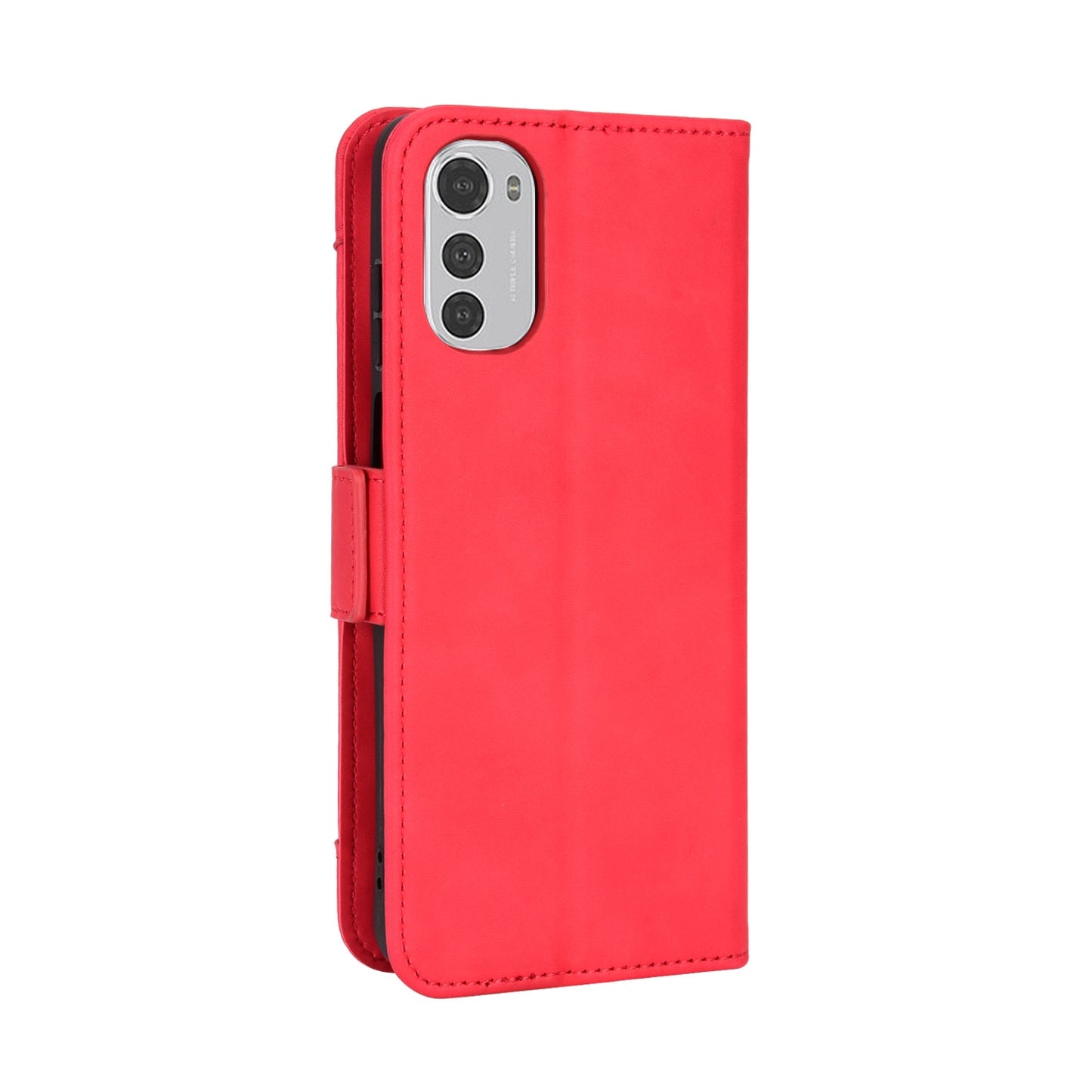 Motorola Moto E32 4G Skin Feel PU Leather Wallet Phone Case with Card Slots, Cash Pocket, Magnetic Closure, Built-In Stand, Full Protection TPU Cover