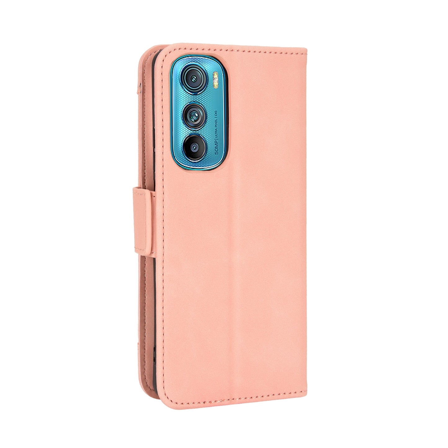 Motorola Edge 30 Skin Feel PU Leather Wallet Phone Case with Card Slots, Cash Pocket, Magnetic Closure, Built-In Stand, Full Protection TPU Cover