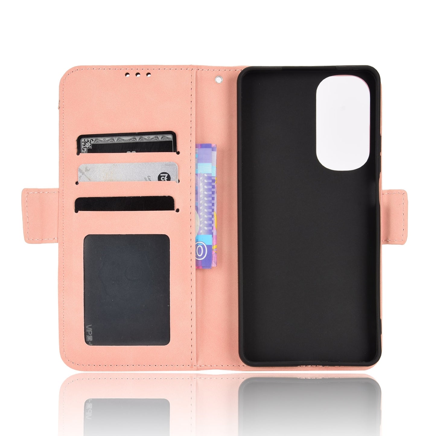 Motorola Edge 30 Skin Feel PU Leather Wallet Phone Case with Card Slots, Cash Pocket, Magnetic Closure, Built-In Stand, Full Protection TPU Cover