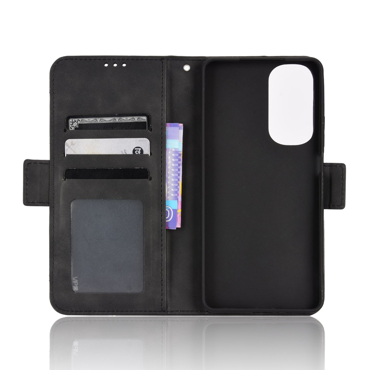 Motorola Edge 30 Skin Feel PU Leather Wallet Phone Case with Card Slots, Cash Pocket, Magnetic Closure, Built-In Stand, Full Protection TPU Cover