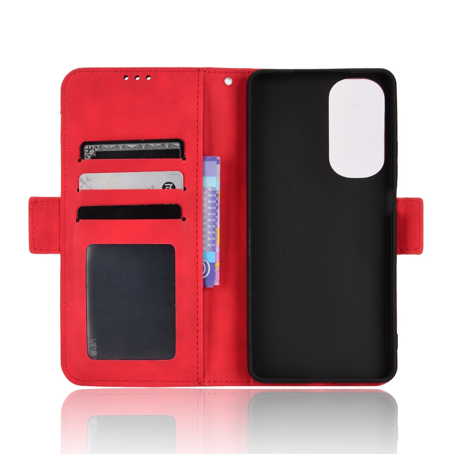 Motorola Edge 30 Skin Feel PU Leather Wallet Phone Case with Card Slots, Cash Pocket, Magnetic Closure, Built-In Stand, Full Protection TPU Cover