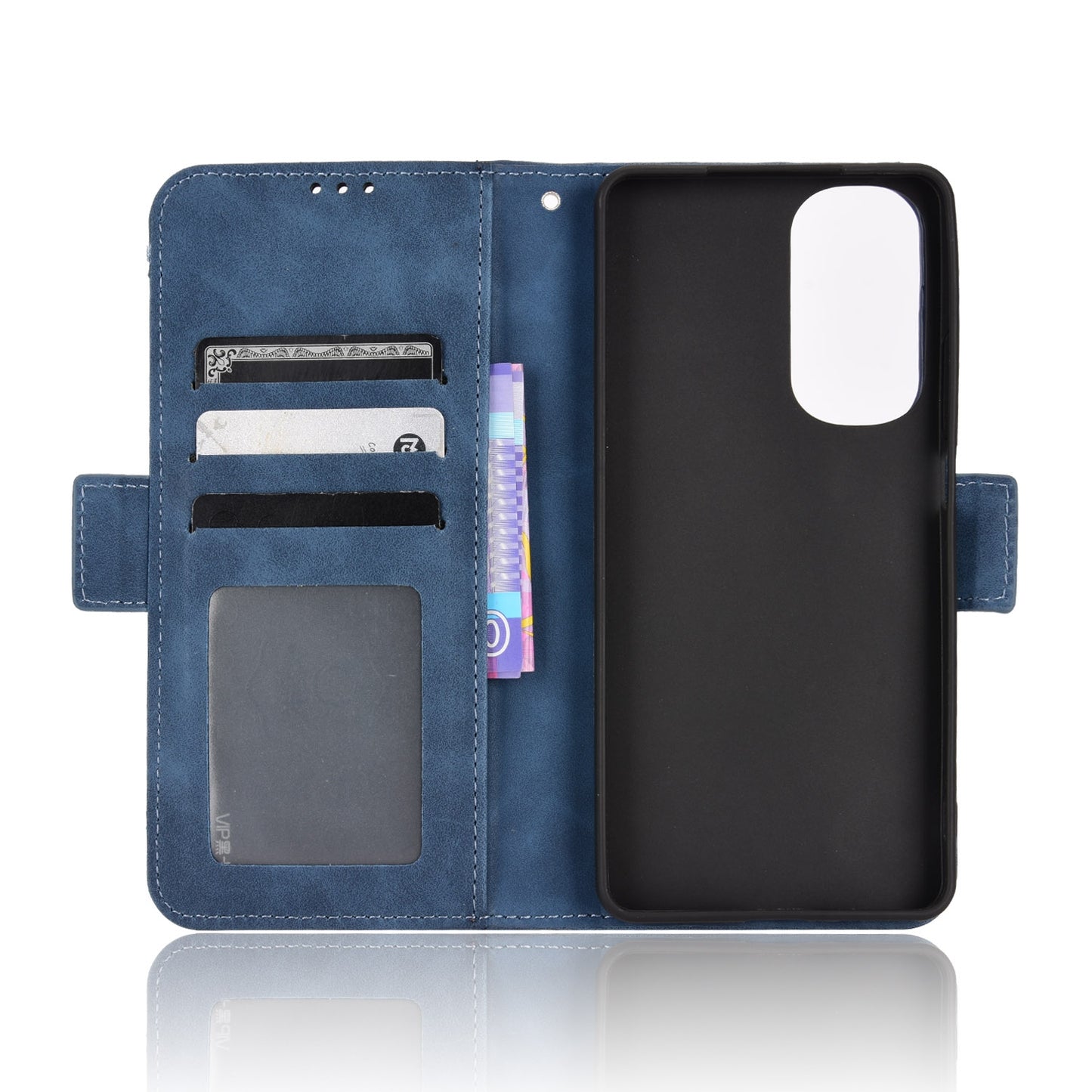 Motorola Edge 30 Skin Feel PU Leather Wallet Phone Case with Card Slots, Cash Pocket, Magnetic Closure, Built-In Stand, Full Protection TPU Cover