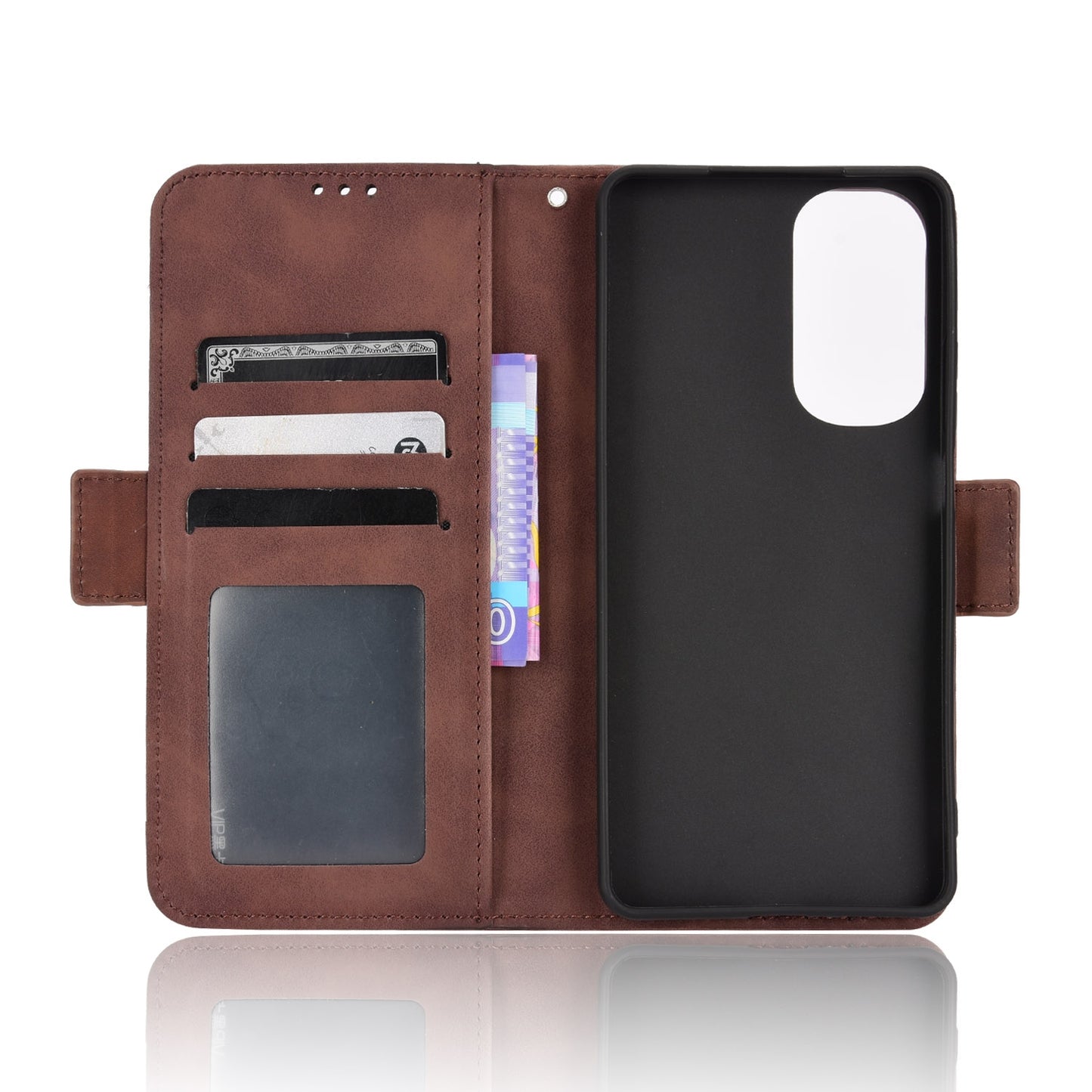 Motorola Edge 30 Skin Feel PU Leather Wallet Phone Case with Card Slots, Cash Pocket, Magnetic Closure, Built-In Stand, Full Protection TPU Cover