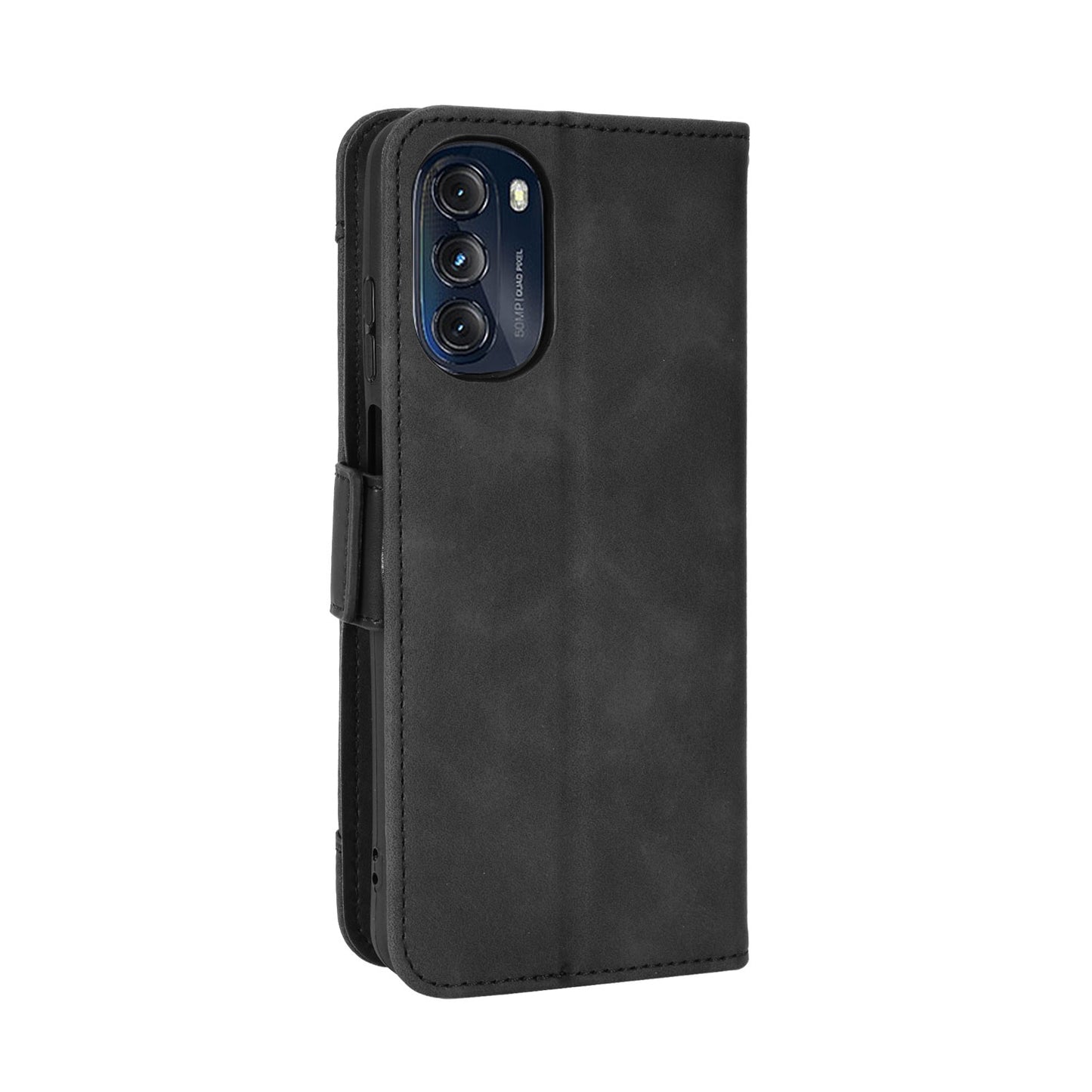 Motorola Moto G 5G 2022 Skin Feel PU Leather Wallet Phone Case with Card Slots, Cash Pocket, Magnetic Closure, Built-In Stand, Full Protection TPU Cover