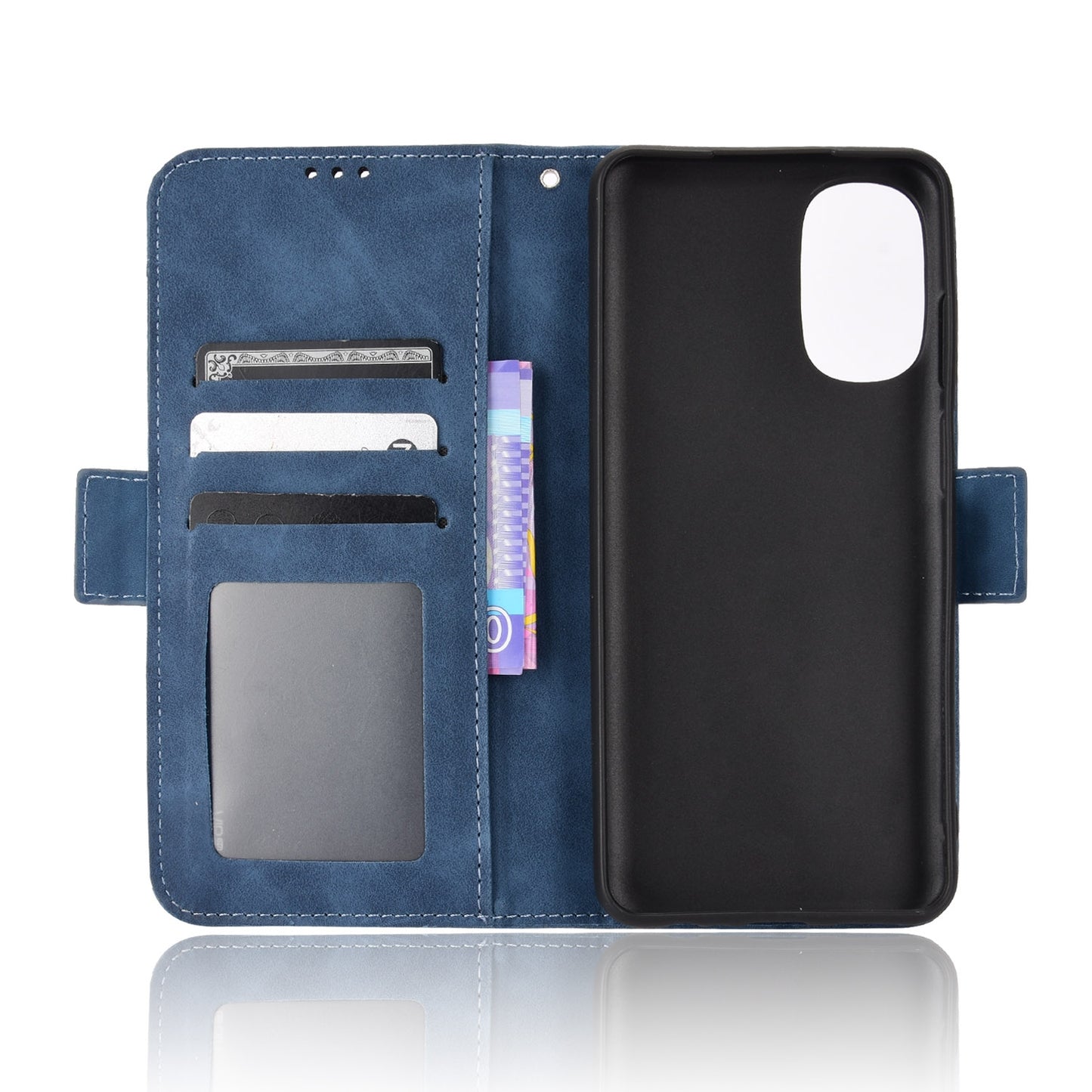 Motorola Moto G 5G 2022 Skin Feel PU Leather Wallet Phone Case with Card Slots, Cash Pocket, Magnetic Closure, Built-In Stand, Full Protection TPU Cover