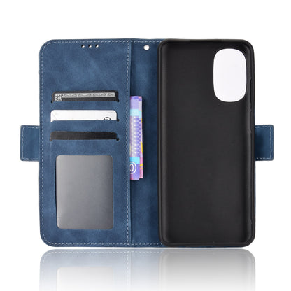 Motorola Moto G 5G 2022 Skin Feel PU Leather Wallet Phone Case with Card Slots, Cash Pocket, Magnetic Closure, Built-In Stand, Full Protection TPU Cover