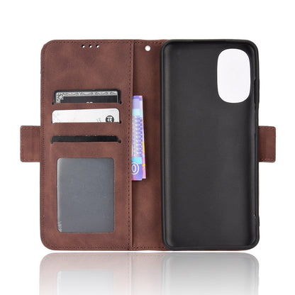 Motorola Moto G 5G 2022 Skin Feel PU Leather Wallet Phone Case with Card Slots, Cash Pocket, Magnetic Closure, Built-In Stand, Full Protection TPU Cover