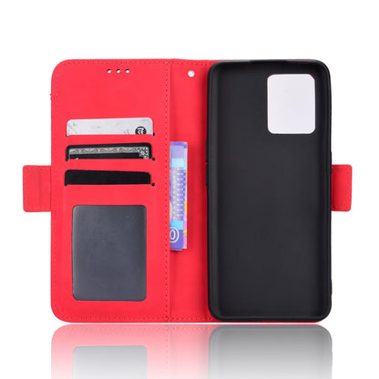 OPPO Realme 9 Pro+ Skin Feel PU Leather Wallet Phone Case with Card Slots, Cash Pocket, Magnetic Closure, Built-In Stand, Full Protection TPU Cover