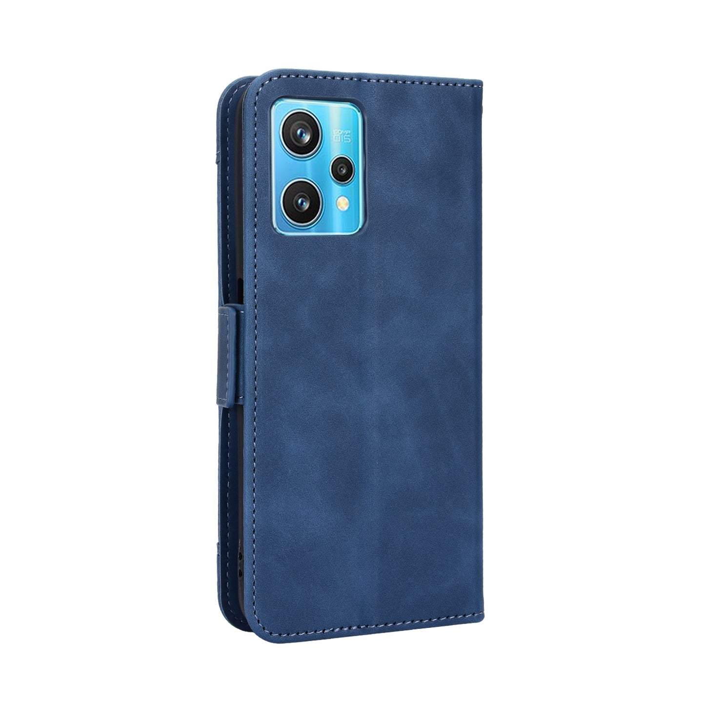 OPPO Realme 9 Pro Skin Feel PU Leather Wallet Phone Case with Card Slots, Cash Pocket, Magnetic Closure, Built-In Stand, Full Protection TPU Cover