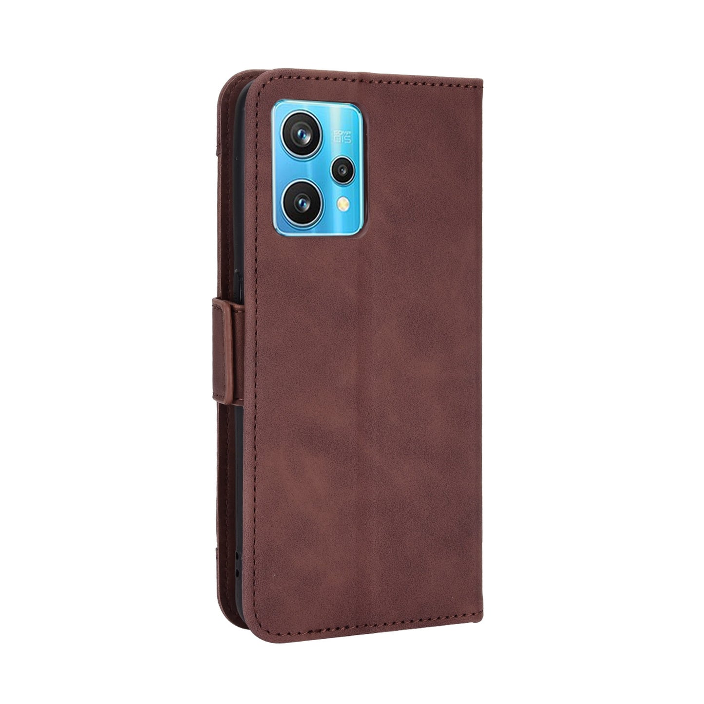 OPPO Realme 9 Pro Skin Feel PU Leather Wallet Phone Case with Card Slots, Cash Pocket, Magnetic Closure, Built-In Stand, Full Protection TPU Cover