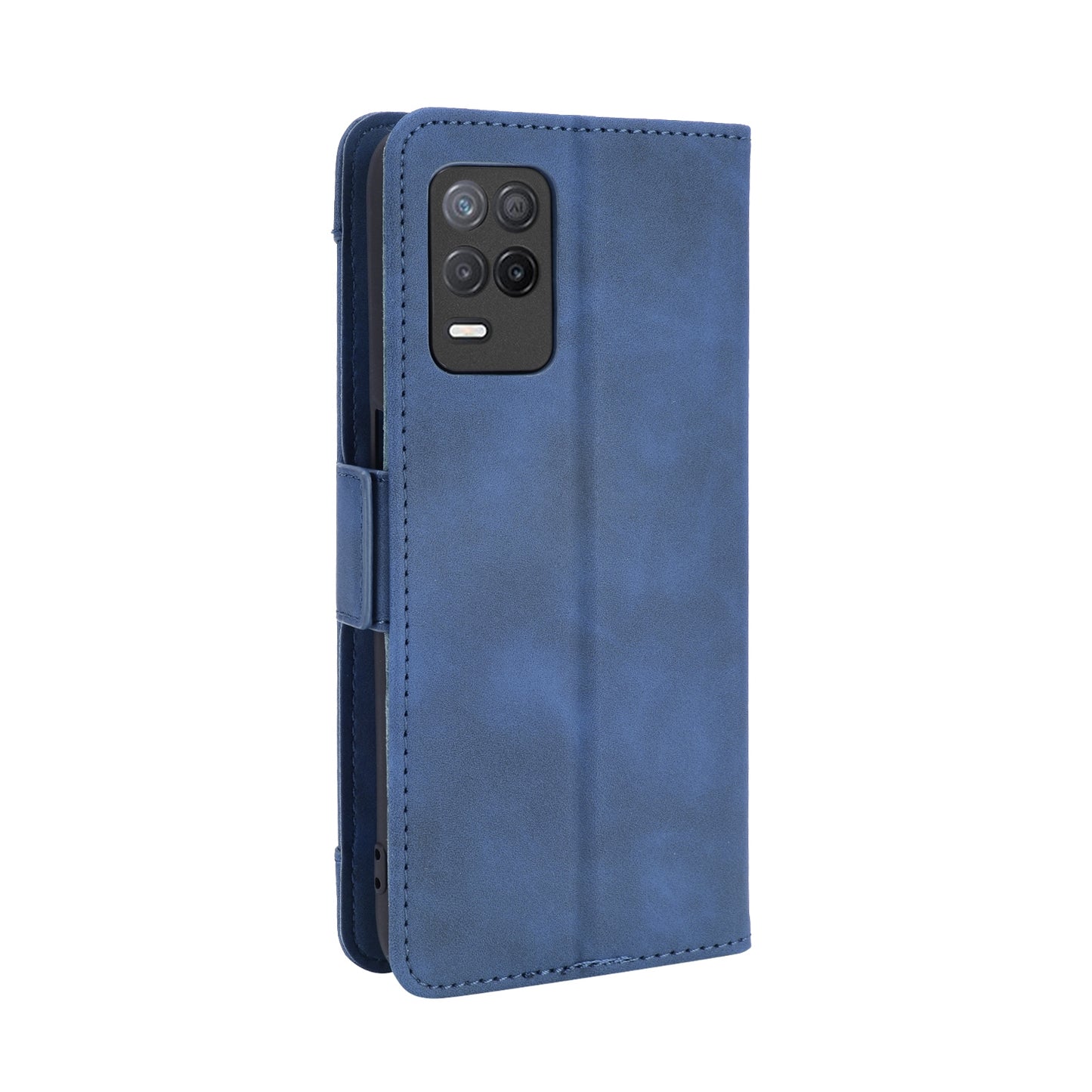 OPPO V13 5G Skin Feel PU Leather Wallet Phone Case with Card Slots, Cash Pocket, Magnetic Closure, Built-In Stand, Full Protection TPU Cover