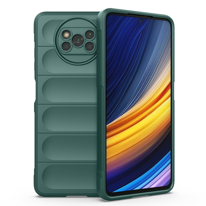Xiaomi Poco X3 NFC Magic Shield TPU + Flannel Protective Phone Case Cover, Shockproof Scratch Resistant