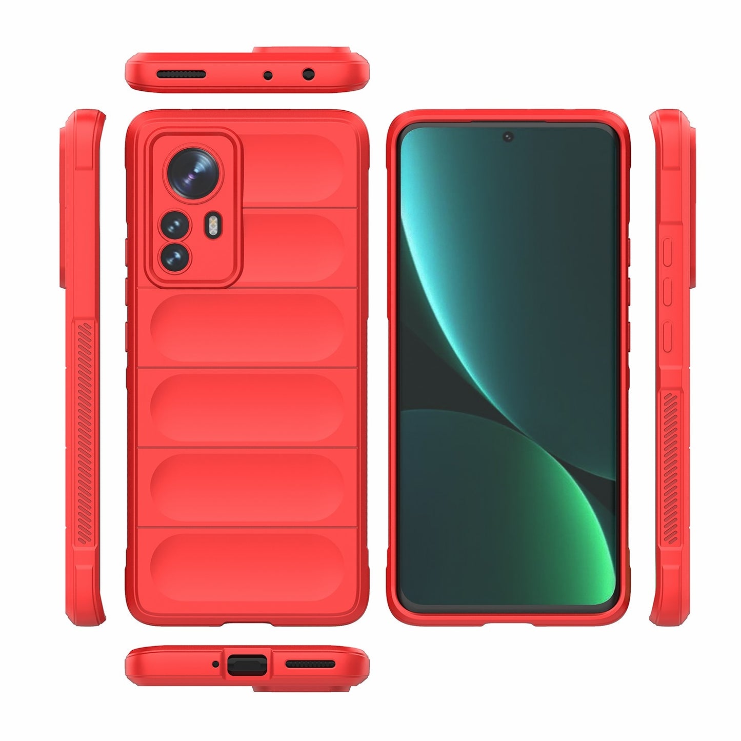 Xiaomi 12 Pro Magic Shield TPU + Flannel Protective Phone Case Cover, Shockproof Scratch Resistant