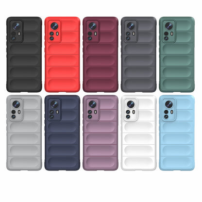 Xiaomi 12 Pro Magic Shield TPU + Flannel Protective Phone Case Cover, Shockproof Scratch Resistant