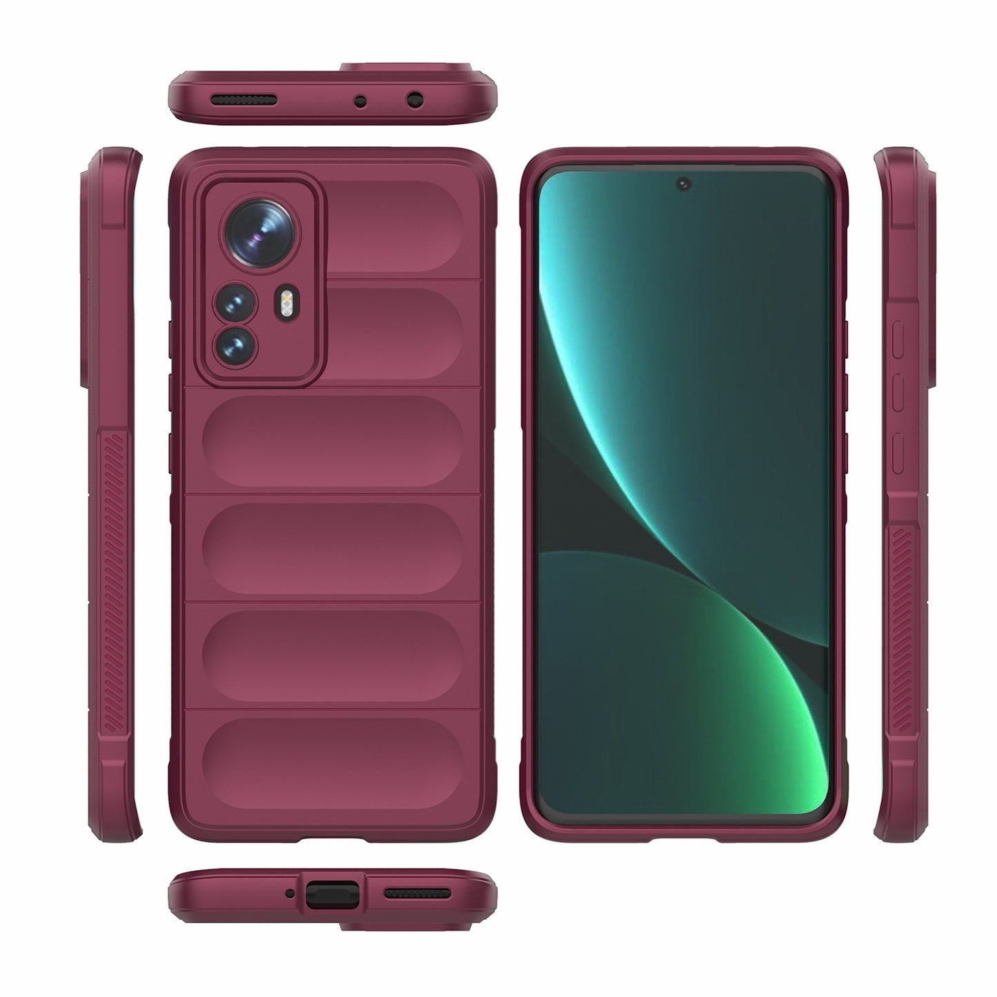 Xiaomi 12 Pro Magic Shield TPU + Flannel Protective Phone Case Cover, Shockproof Scratch Resistant
