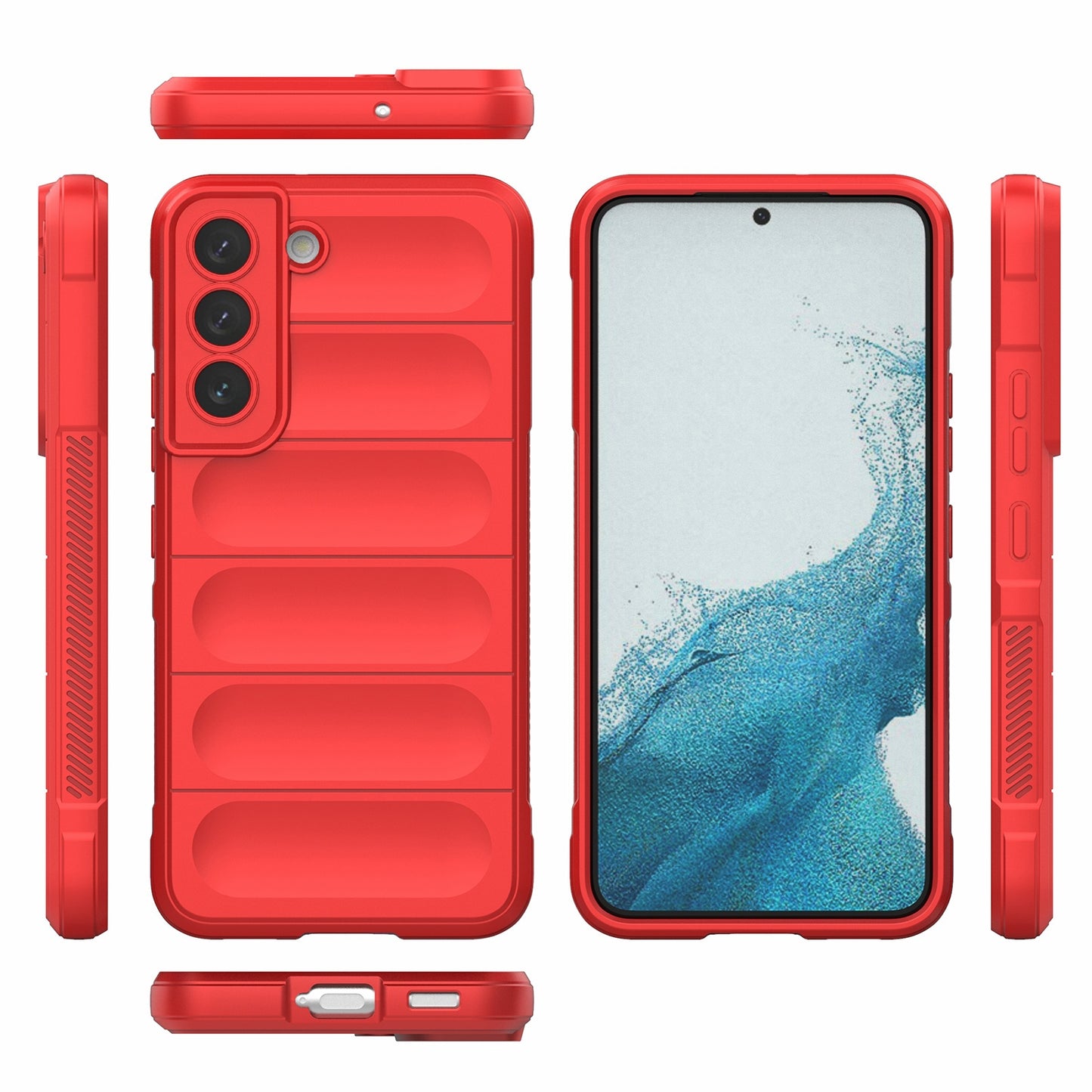 Samsung Galaxy S22 5G Magic Shield TPU + Flannel Protective Phone Case Cover, Shockproof Scratch Resistant